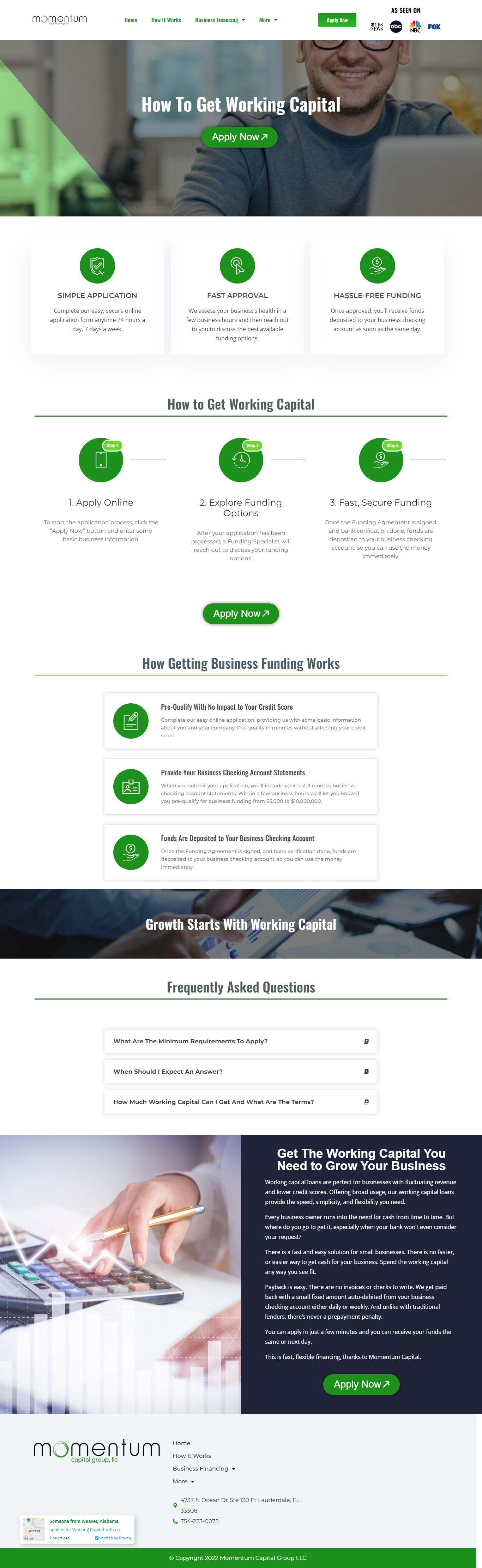 Capitalformybusiness How It Works full page screenshot