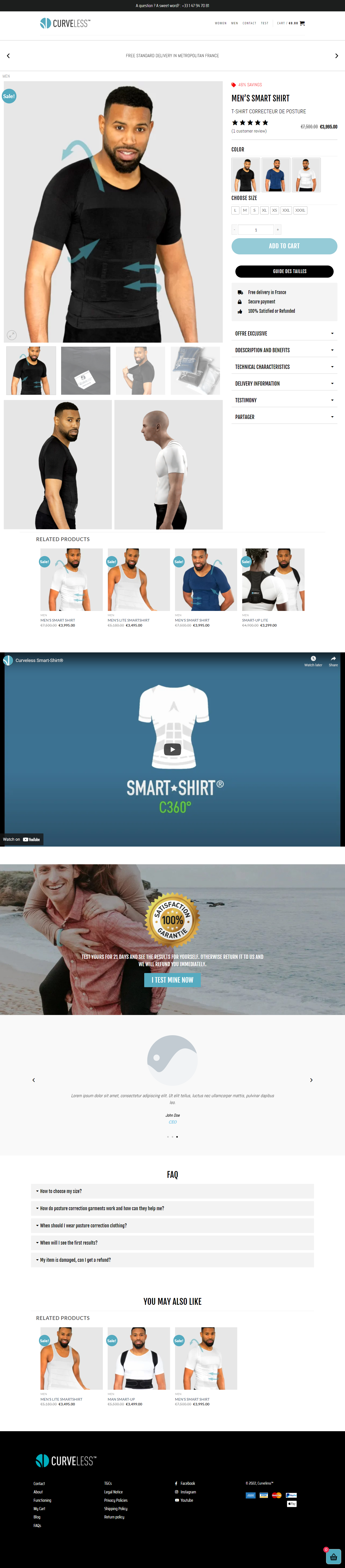 Curveless Eu Product Mens Smart Shirt full page screenshot