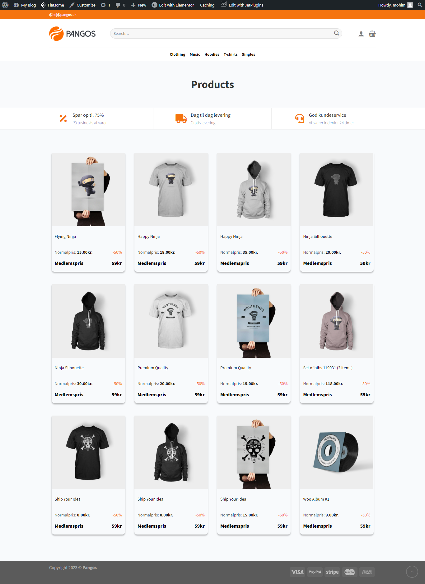 Manhait Pangos Shop full page screenshot