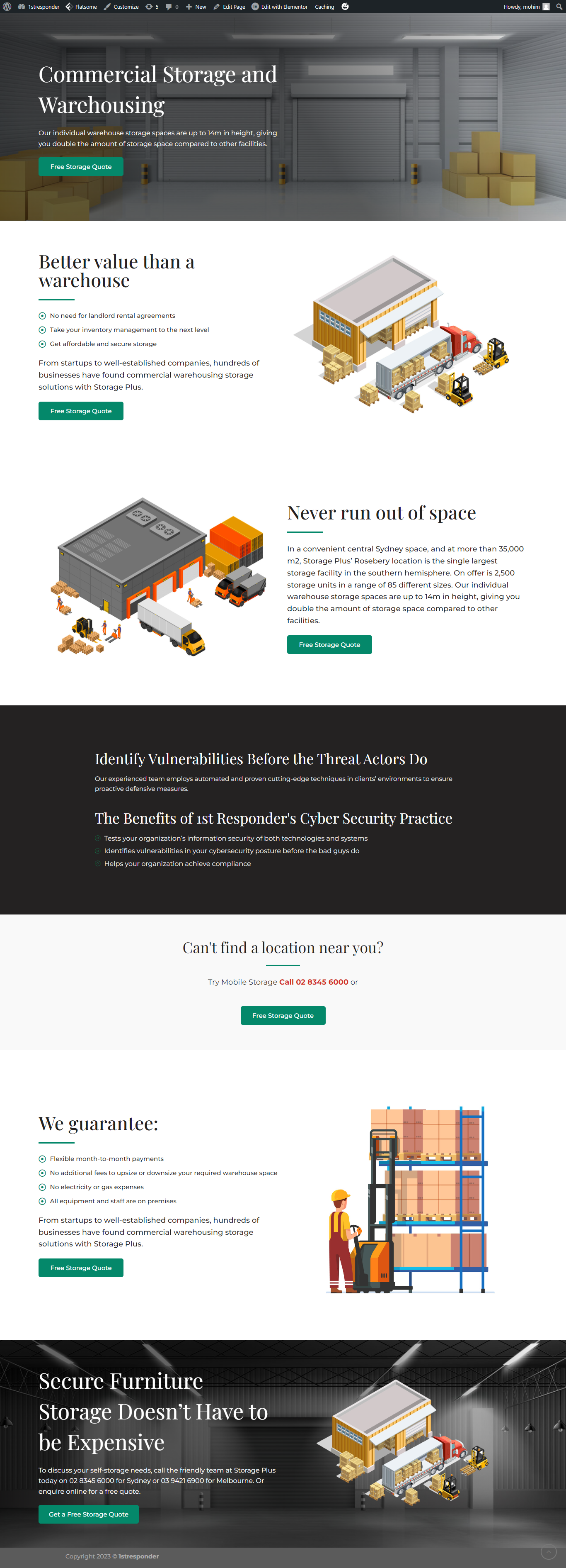 Manhait Respon Commercial Storage And Warehousing full page screenshot