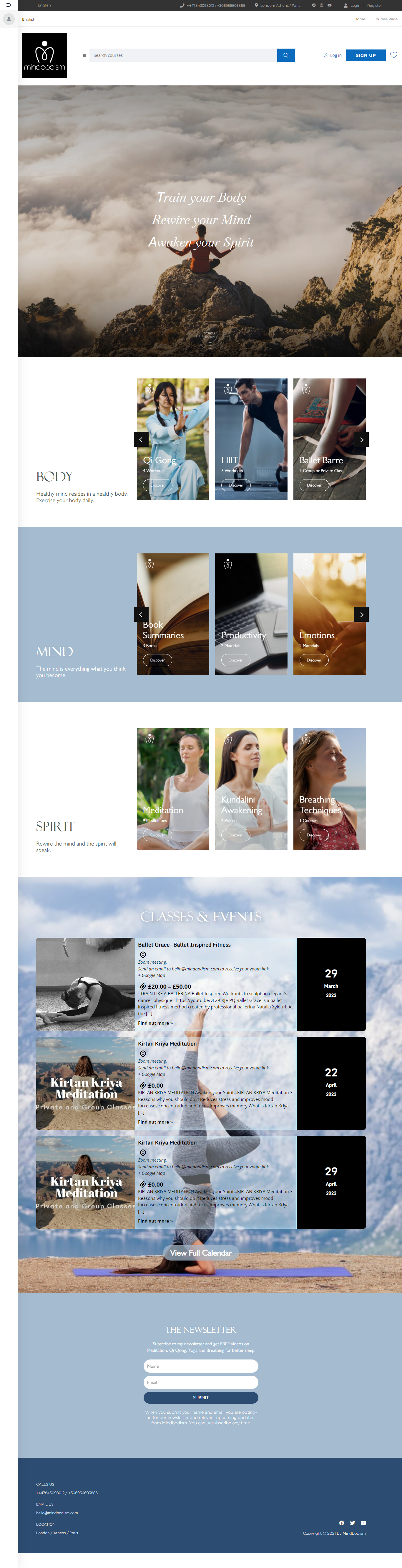 Mindbodism New Home full page screenshot
