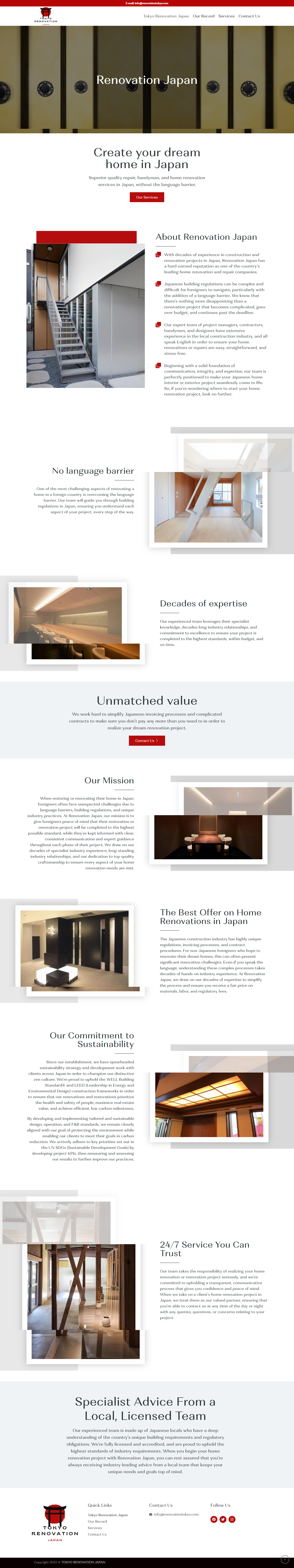 Renovationtokyo full page screenshot