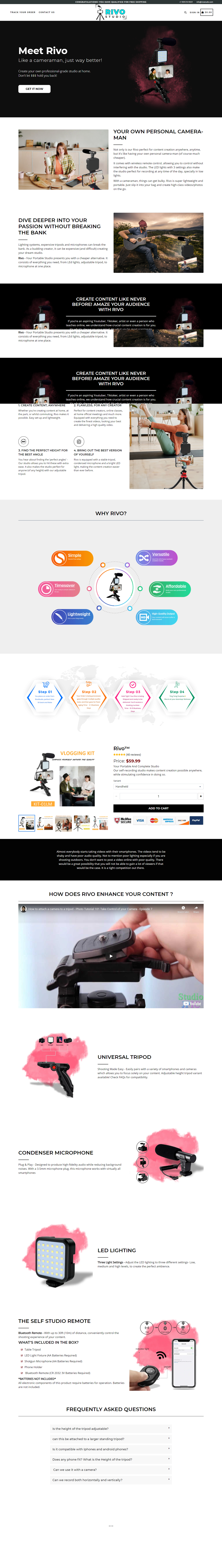 Rivostudio full page screenshot