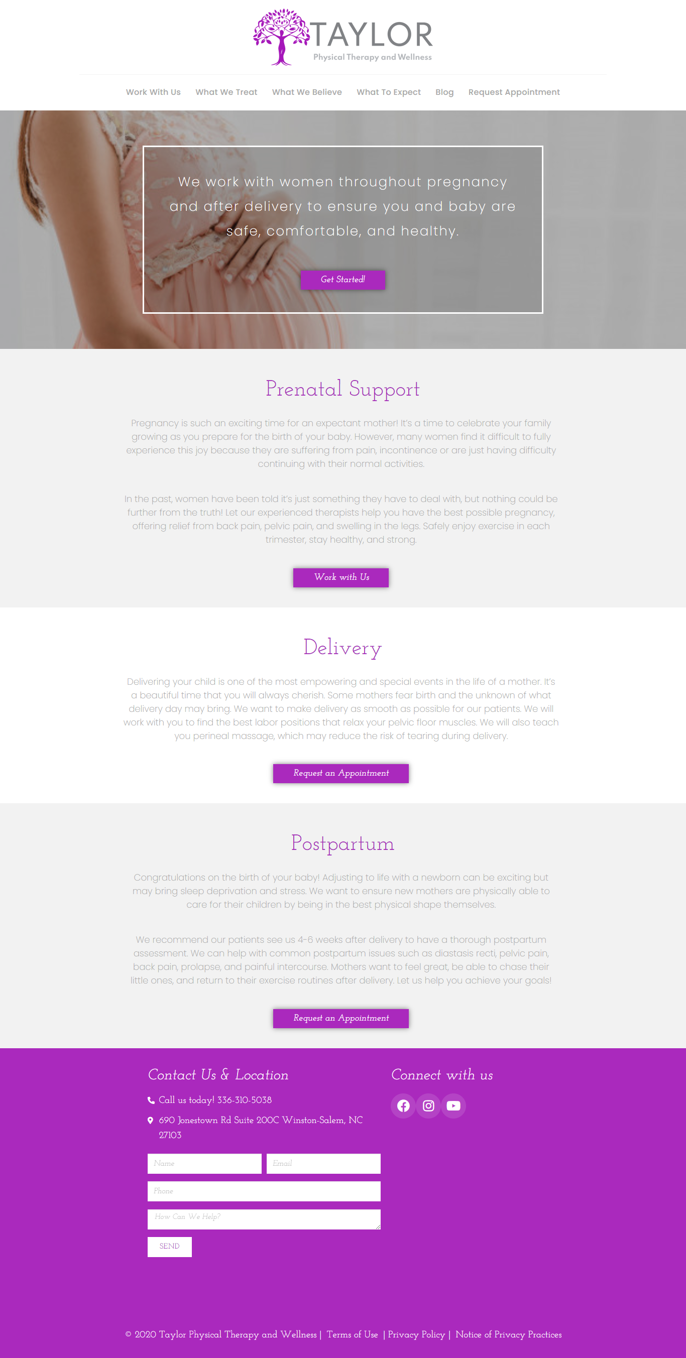 Taylorptandwellness Pregnancy full page screenshot