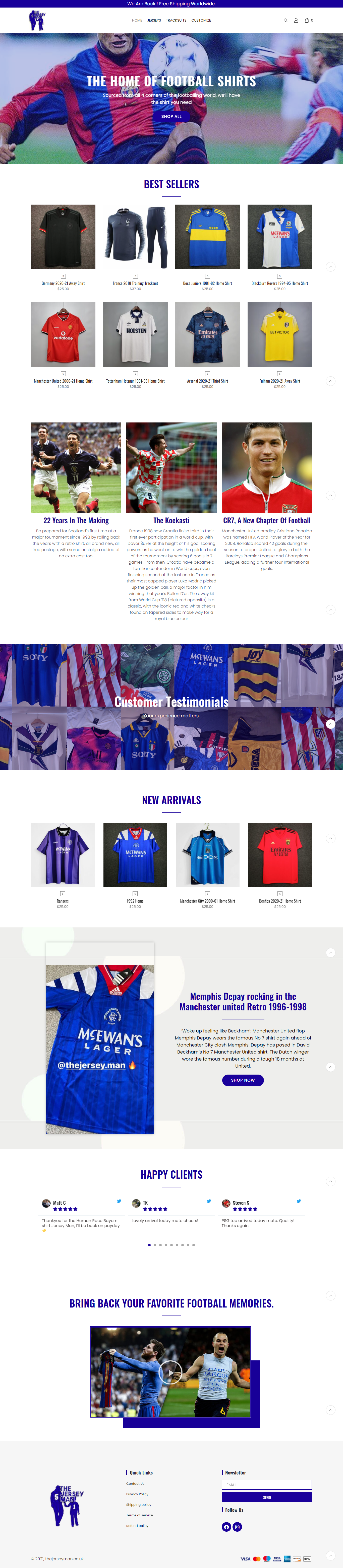Thejerseyman Club full page screenshot